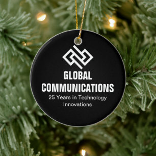 Modern Minimalist Tech Company Black Christmas Ceramic Tree Decoration