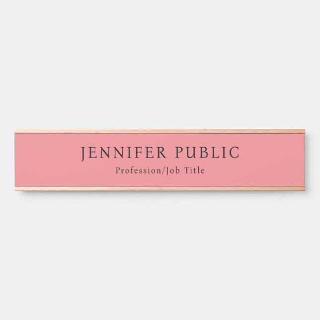 Modern Minimalist Template Elegant Charisma Red Door Sign (Front)
