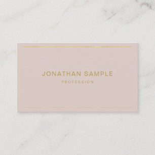 Modern Minimalist Template Elegant Gold Text Business Card