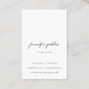 Modern Minimalist Template Elegant Simple Freehand Business Card
