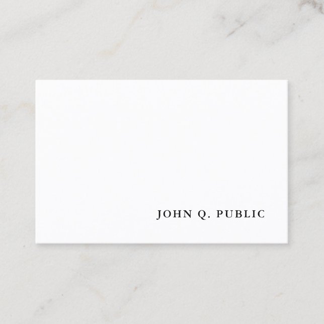 Modern Minimalist Template Professional Elegant Business Card (Front)