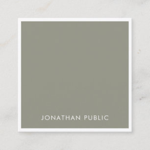 Modern Minimalist Template Professional Elegant Square Business Card