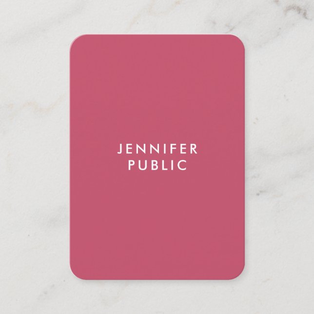 Modern Minimalist Template Trend Colours Chic Silk Business Card (Front)