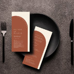 Modern Minimalist Terracotta Arch Wedding Program<br><div class="desc">Guide your guests through your wedding ceremony with this elegant and modern program card! Featuring a clean, minimalist design with a touch of warmth, this program boasts a beautiful terracotta colour palette and a delicate arched frame. Here's what makes it special: Modern Minimalist Design: Effortlessly chic and stylish, this program...</div>
