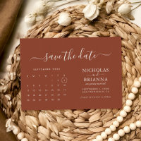Modern Minimalist Terracotta Calendar Budget