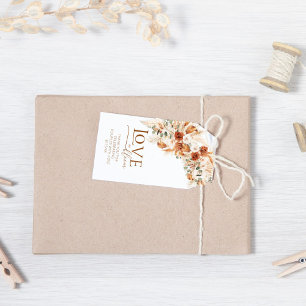 Modern Minimalist Terracotta Wedding Thank You  Gift Tags