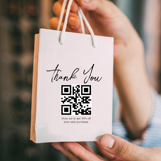 modern  minimalist  thank you business qr code  small gift bag (Creator Uploaded)