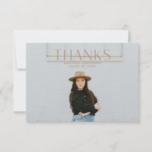 Modern Minimalist  Thank You Card