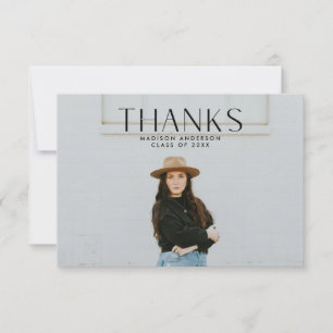 Modern Minimalist  Thank You Card