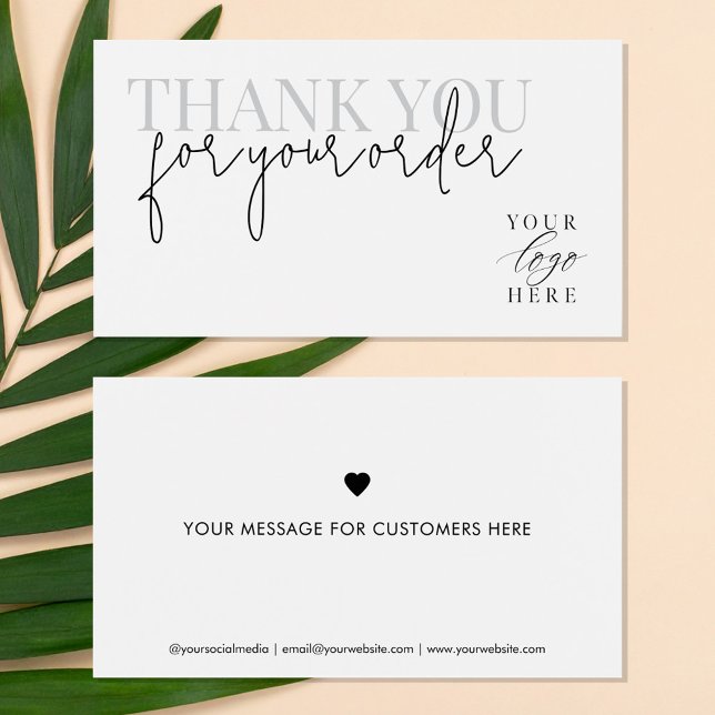 Modern Minimalist Thank You For Your Order Insert (Creator Uploaded)
