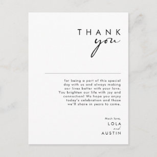 Table Wedding Thank You Cards Zazzle