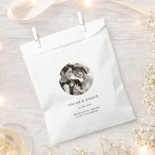 Modern Minimalist Thank You Wedding Photo Favour Bags