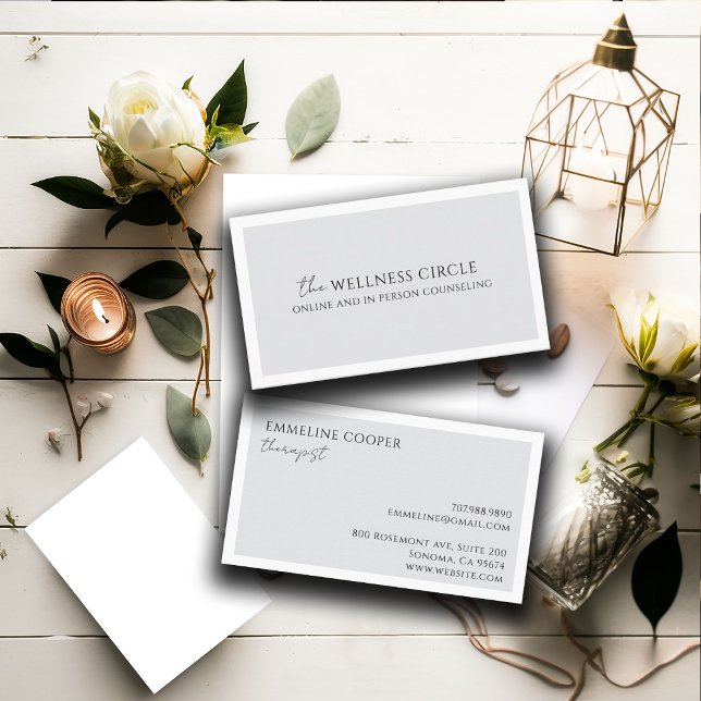 Modern Minimalist Therapist  Business Card (Creator Uploaded)