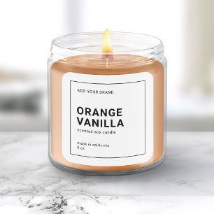 Modern Minimalist Thin Black Border Product Label