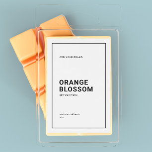 Modern Minimalist Thin Black Border Product Label
