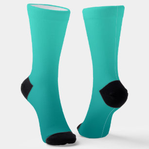 Modern Minimalist Turquoise Teal Ombre Socks