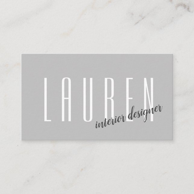 modern minimalist two tone Business Card (Front)