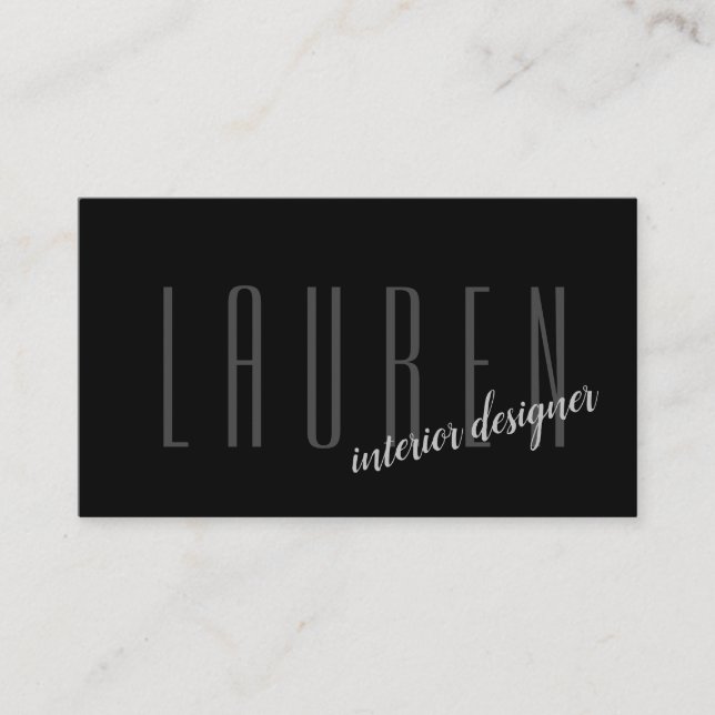 modern minimalist two tone Business Card (Front)