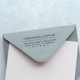 Modern Minimalist Typography Couple Return Address Self-inking Stamp