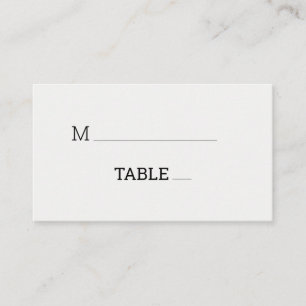 Modern Minimalist Typography Faded Photo Place Card