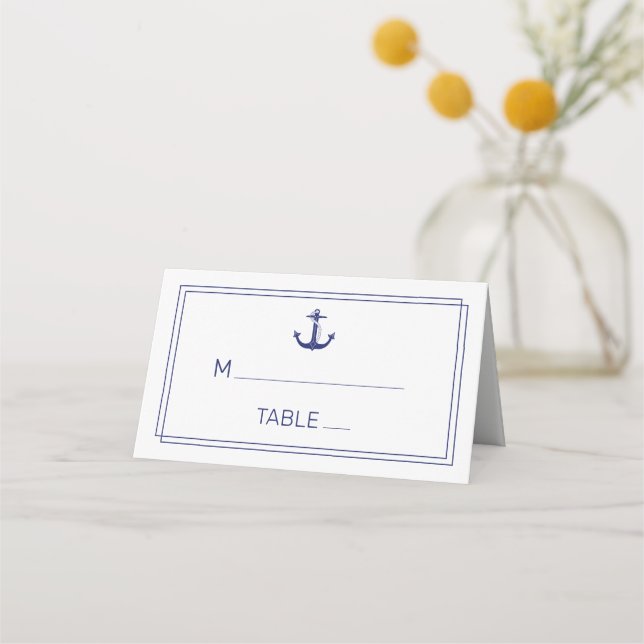 Modern Minimalist Typography Faded Photo Wedding Place Card (Front)
