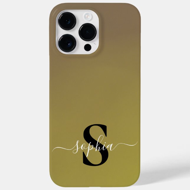 Modern Minimalist Typography Name monogrammed Case-Mate iPhone Case (Back)