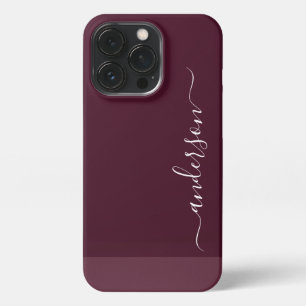 Modern Minimalist Typography Name monogrammed iPhone 13 Pro Case