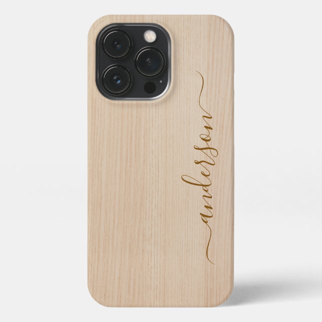 Modern Minimalist Typography Name monogrammed iPhone Case (Back)