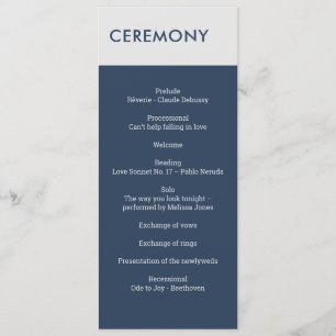 Modern Minimalist Typography Navy Blue Grey Programme