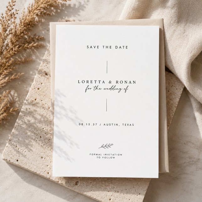 Modern Minimalist Typography Save the Date Card. (Creator Uploaded)