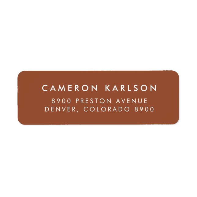 Modern Minimalist Typography Terracotta Return (Front)
