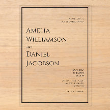 Modern Minimalist Typography Wedding Invitation
