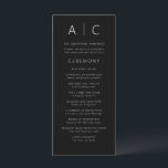 Modern Minimalist Typography Wedding Program<br><div class="desc">Elevate your wedding ceremony with our Modern Minimalist Script Chic Wedding Program. This elegant and sophisticated program showcases stunning script typography that exudes contemporary charm. Inside, it's thoughtfully organised to lead your guests through each cherished moment of your ceremony, from the heartwarming welcome to the exchanging of vows and the...</div>