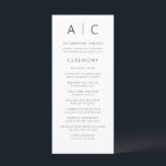 Modern Minimalist Typography Wedding Program<br><div class="desc">Elevate your wedding ceremony with our Modern Minimalist Script Chic Wedding Program. This elegant and sophisticated program showcases stunning script typography that exudes contemporary charm. Inside, it's thoughtfully organised to lead your guests through each cherished moment of your ceremony, from the heartwarming welcome to the exchanging of vows and the...</div>