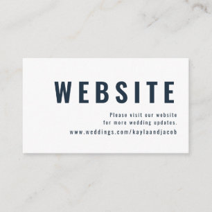 Modern + Minimalist Typography Wedding Website Enclosure Card
