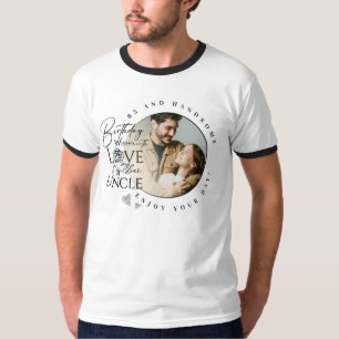 Modern Minimalist Uncle Typography Photo T-Shirt