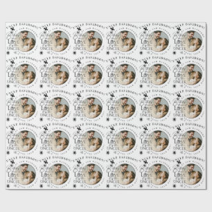 Modern Minimalist Uncle Typography Photo Wrapping Paper