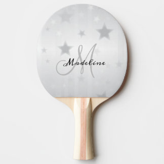 Modern Minimalist Unique Silver Personalised Cute Ping Pong Paddle