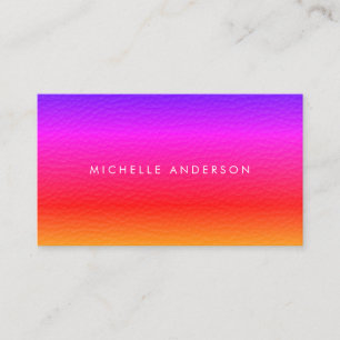 Modern Minimalist Vibrant Texture Business Card