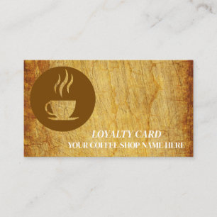 Modern Minimalist Vintage Coffee Cups Loyalty Card