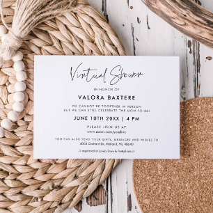 Modern minimalist Virtual shower Invitation