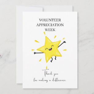 Modern Minimalist Volunteer Appreciation Week Post Card