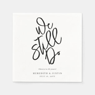 Modern Minimalist Vow Renewal Party Napkins