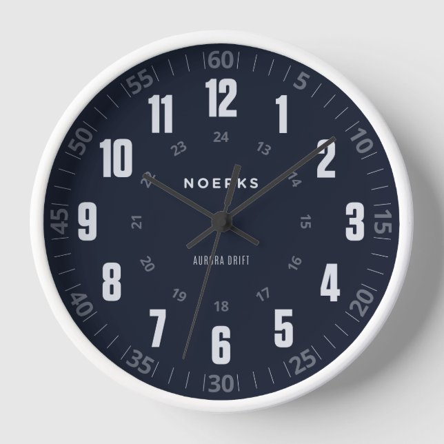 Modern Minimalist Wall Clock – Aurora Drift (Front)