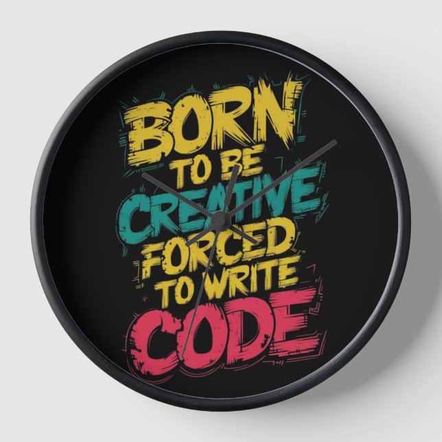 Modern Minimalist Wall Clock - Createful Design (Front)