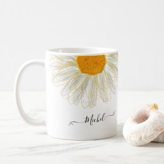 Modern Minimalist Watercolol Chamomile  Coffee Mug