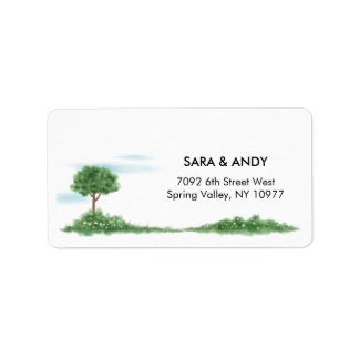Modern Minimalist Watercolor Customisable Label