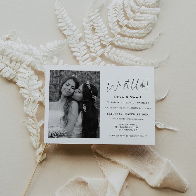 Modern Minimalist We still do Photo Invitation (Creator Uploaded)