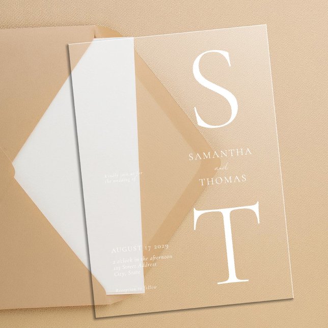 Modern Minimalist Wedding Acrylic Invitations (Creator Uploaded)