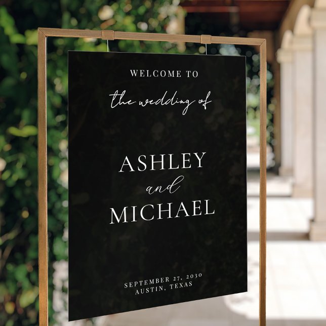 Modern Minimalist Wedding Acrylic Welcome Sign (Creator Uploaded)